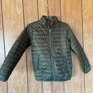 Boy's Olive Green Quilted Jacket